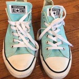 Tiffany blue colored converse